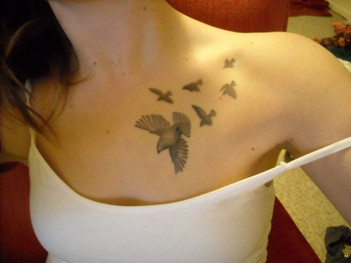 Purple Bird Tattoo on Chest  Best Tattoo Ideas Gallery
