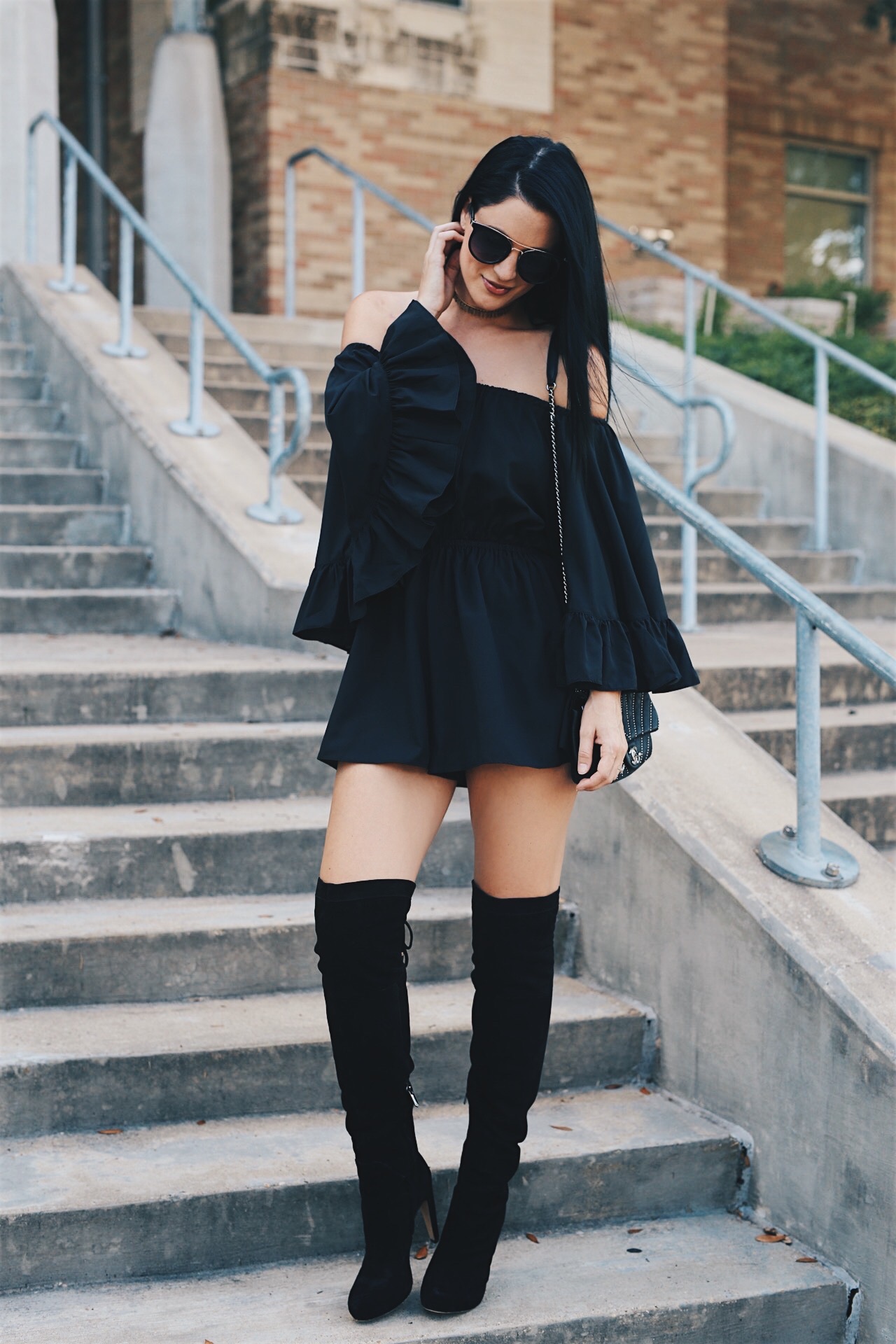 Knee-High Boots with Rompers