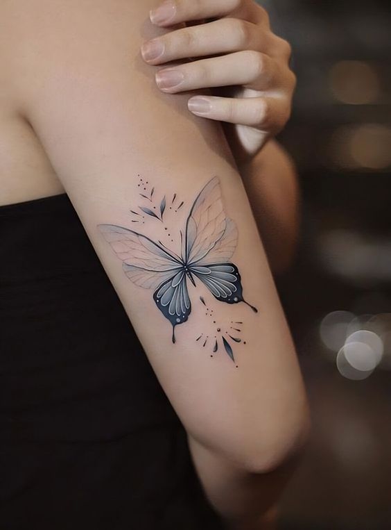 beautiful Butterfly Hand tattoo design