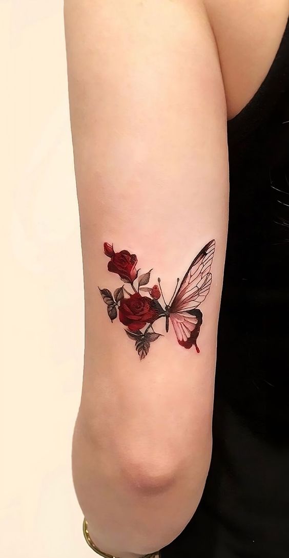 colored Butterfly Hand tattoo design