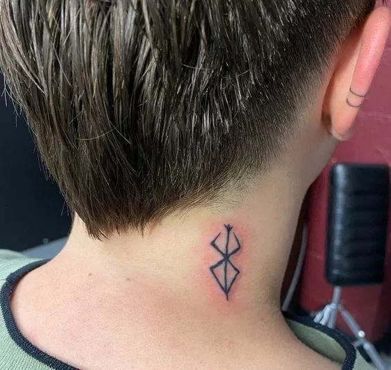 Berserk Brand of Sacrifice Tattoo on neck