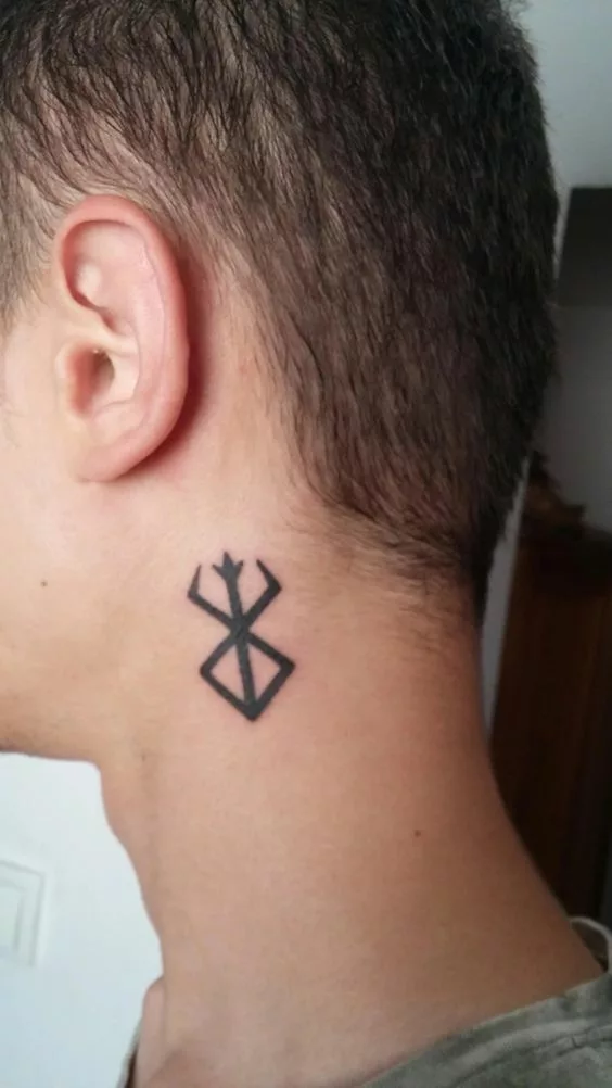 Berserk Brand of Sacrifice Tattoo below ear